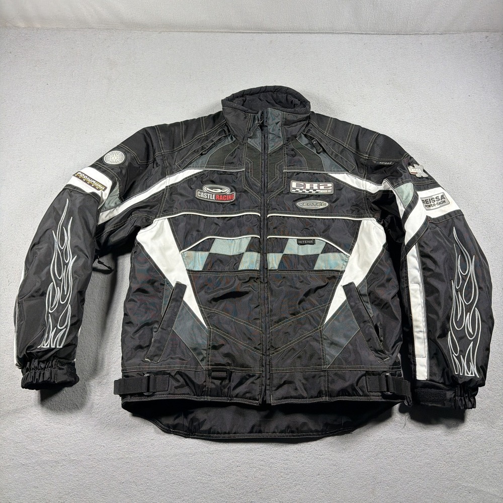 Castle X CR2 Jacket Mens Large Black Snowmobile Insulated Puffer Riding Racing